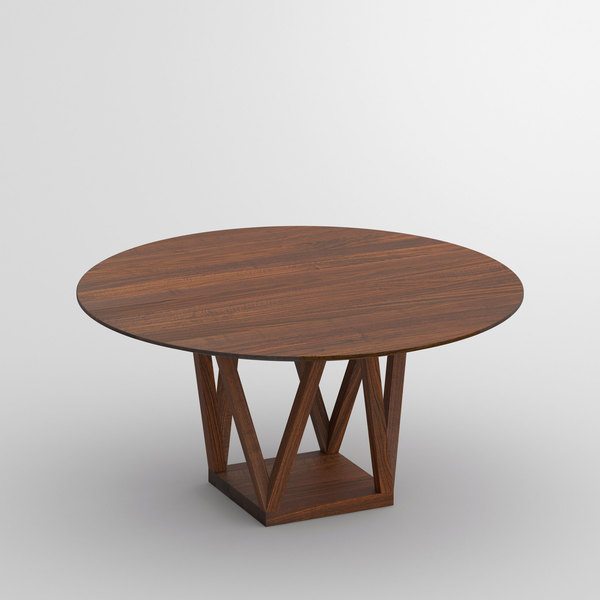 Runder Design Tisch CREO cam1 Maßgefertigt aus Massivholz von vitamin design