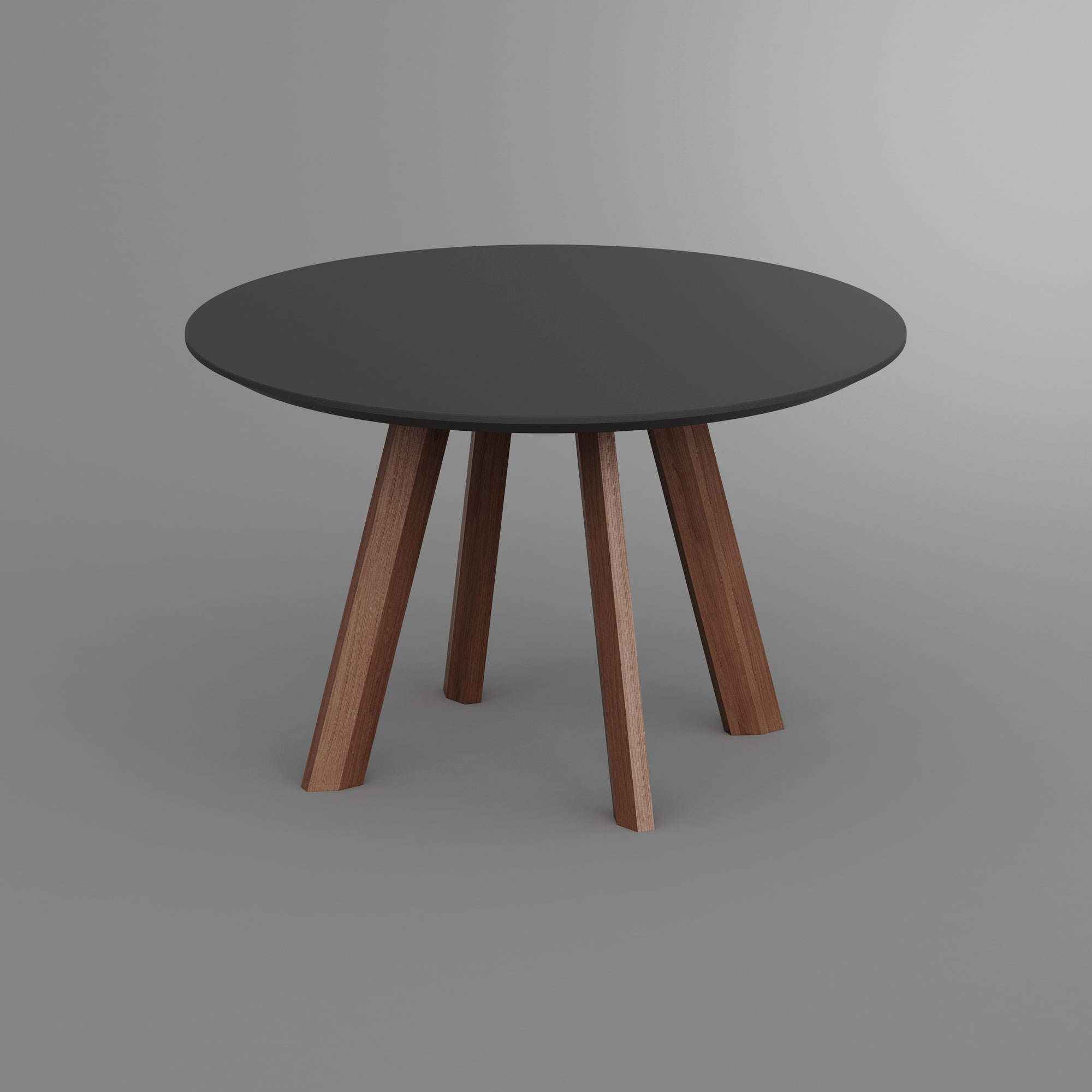 Runder Linoleum Tisch RHOMBI ROUND LINO rhombi1 Maßgefertigt aus Massivholz von vitamin design