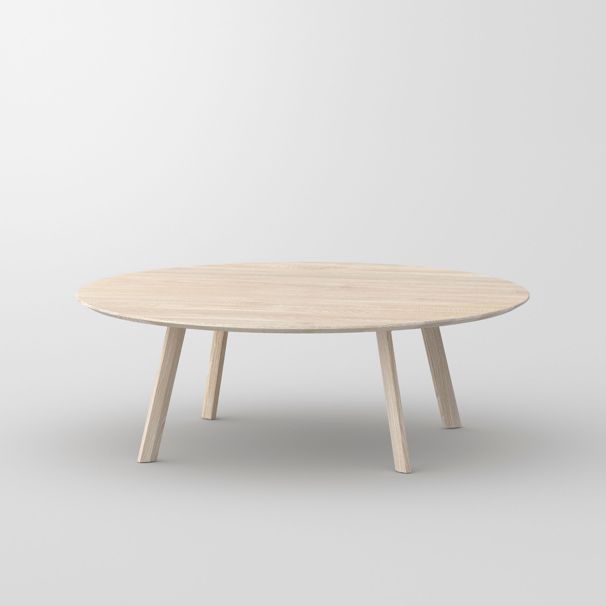 Runder Couchtisch RHOMBI ROUND cam2 Maßgefertigt aus Massivholz von vitamin design