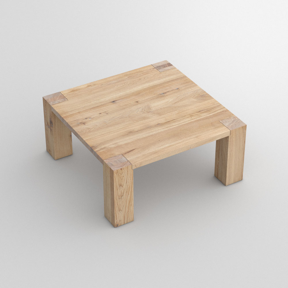 Solid Wood Coffee Table Taurus 4 B14x14 Vitamin Design Solid Wood Coffee Table Taurus 4 B14x14 Custom Made In Knotty Oak Chalked By
