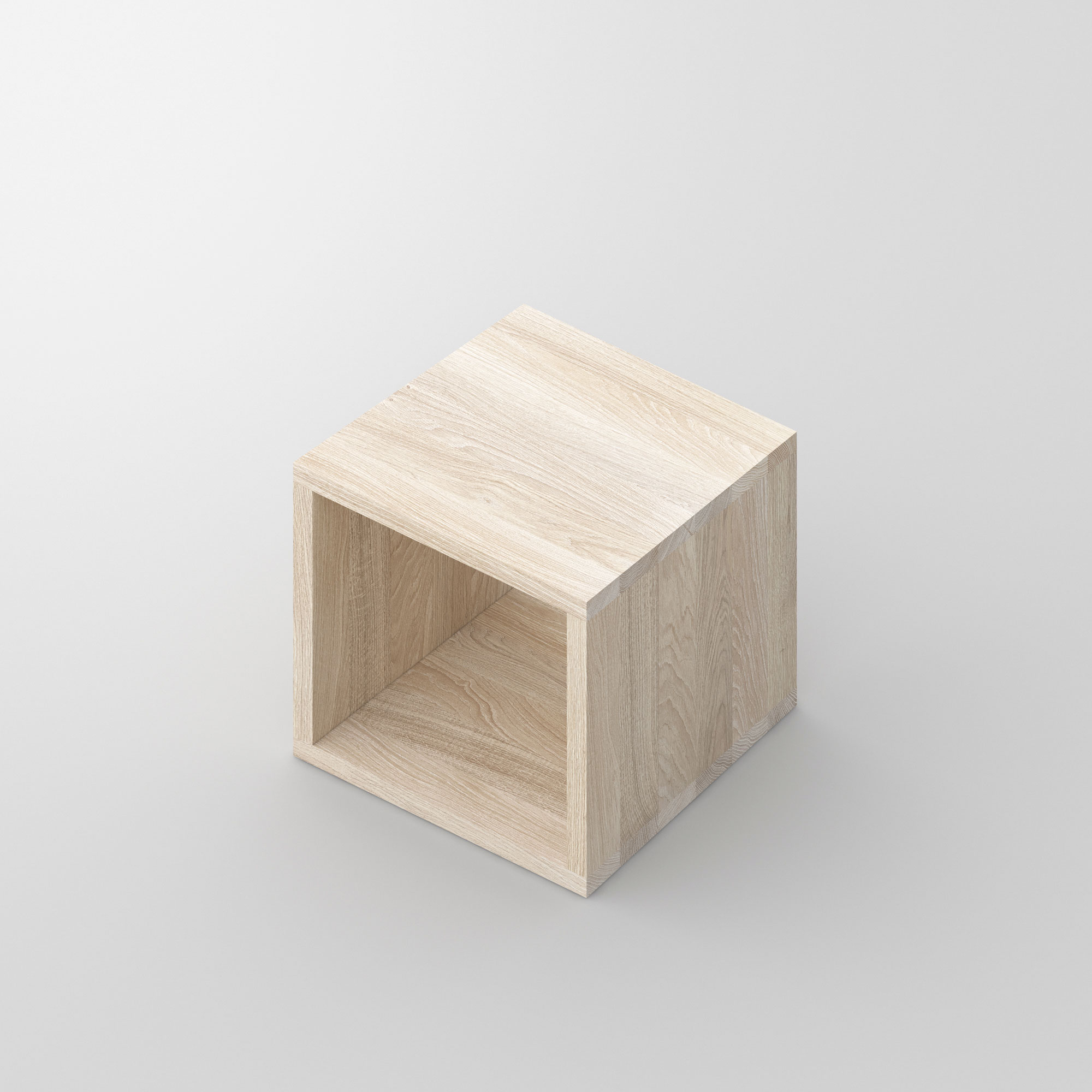 Multifunctional Wooden Stool MENA B 3 custom made in solid wood by vitamin design