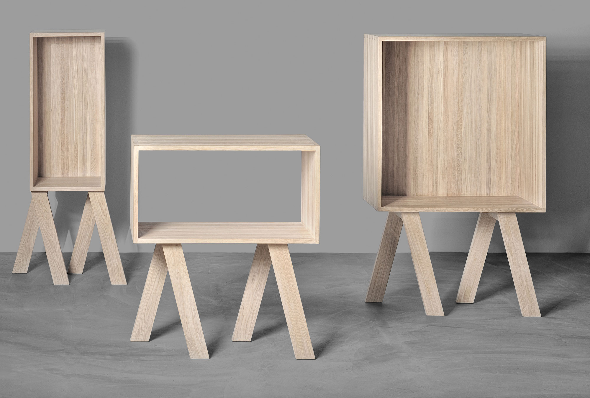 Designer Regal Massivholz GO 4676work Maßgefertigt aus Massivholz von vitamin design