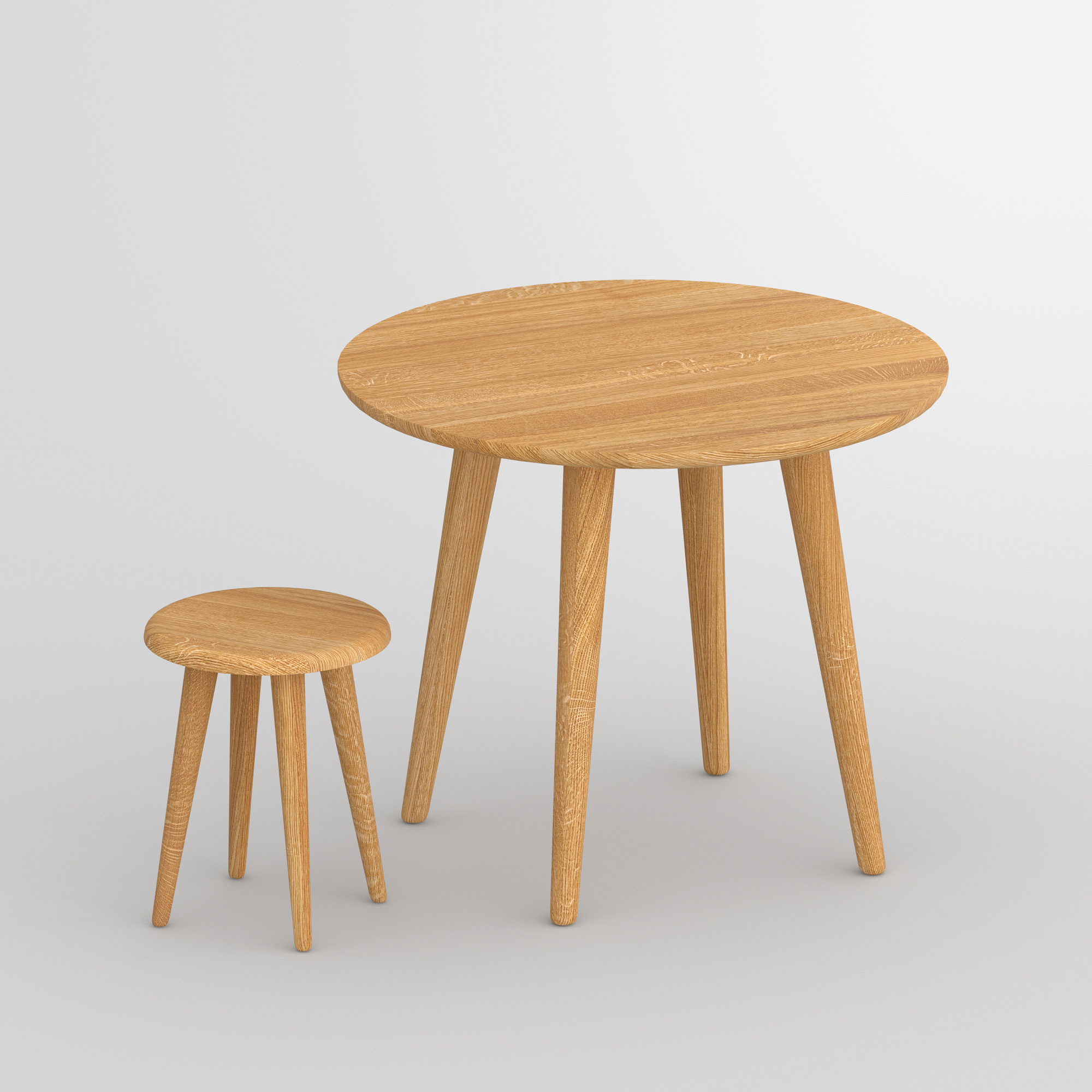 Hocker Rund AMBIO ROUND vitamin-design Maßgefertigt aus Massivholz von vitamin design