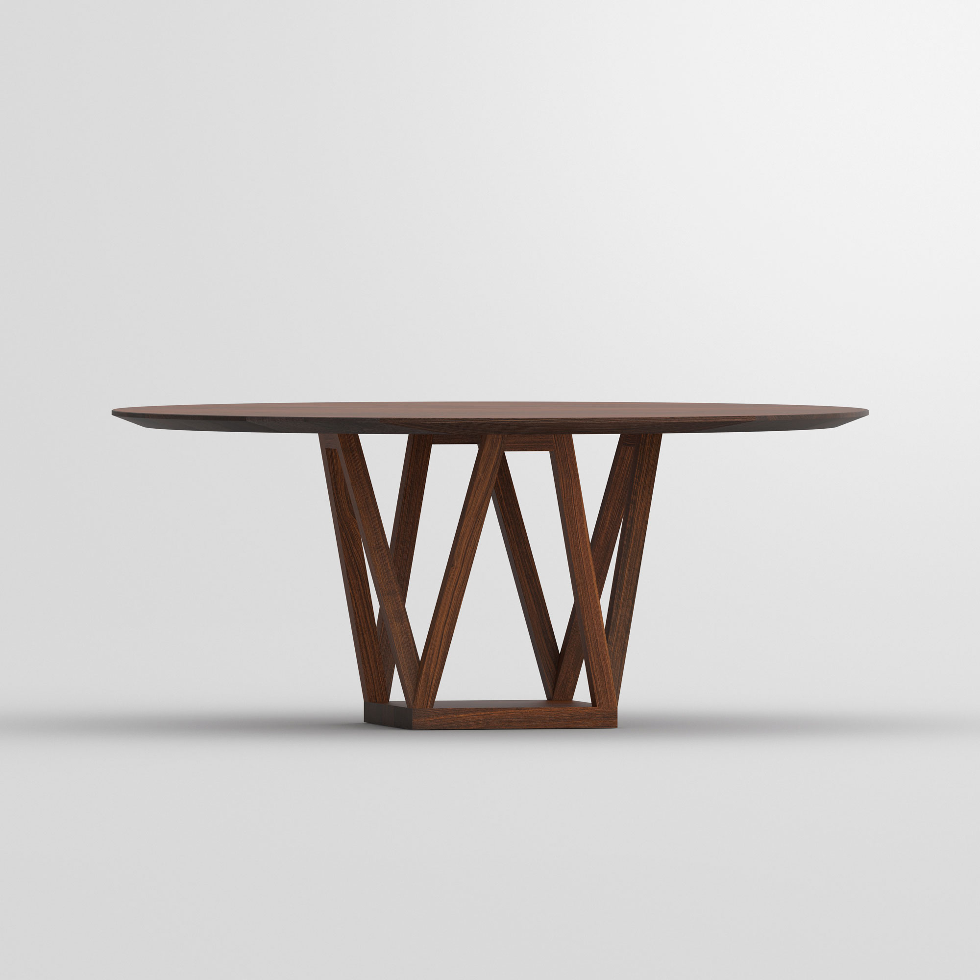 Runder Design Tisch CREO cam2 Maßgefertigt aus Massivholz von vitamin design
