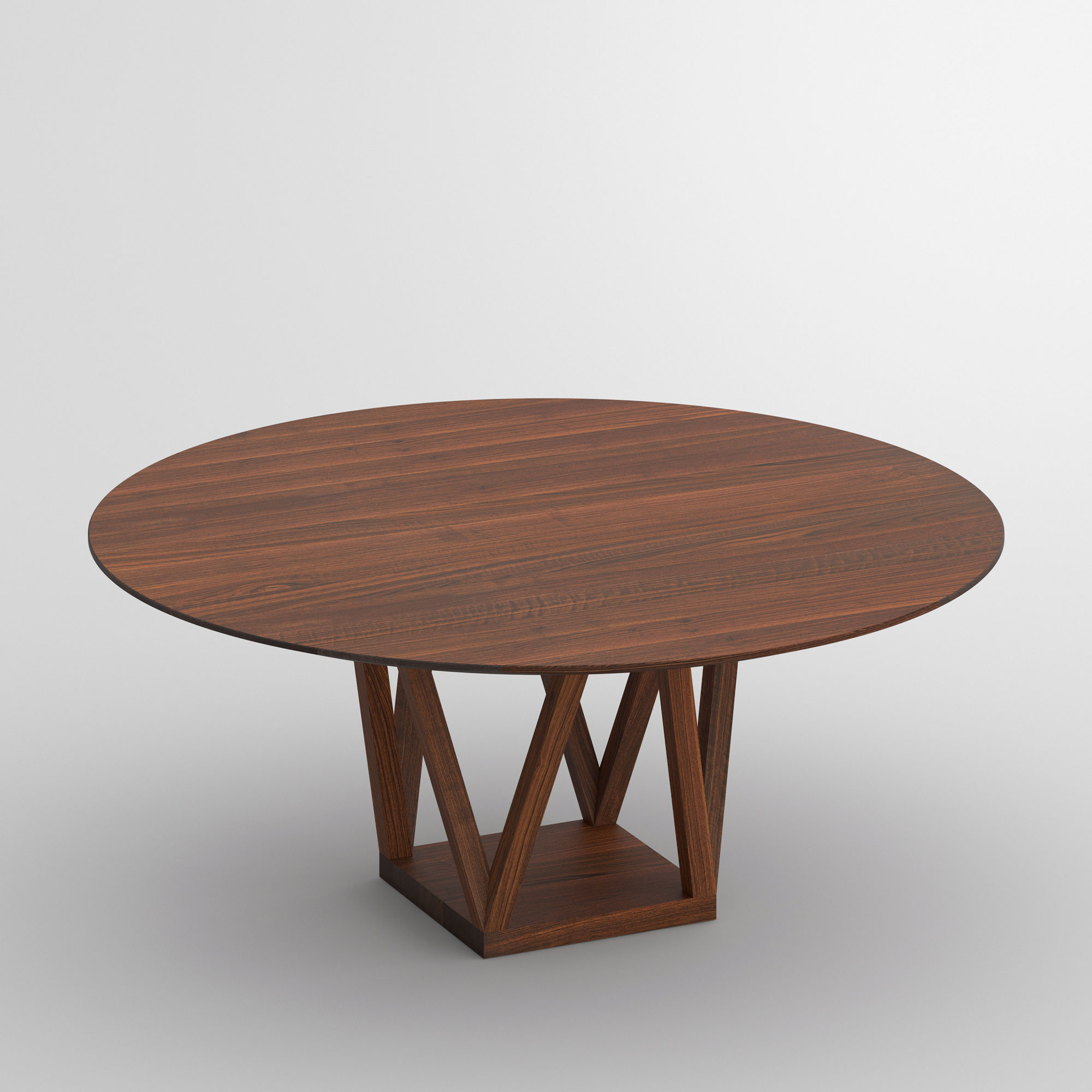 Runder Design Tisch CREO cam1 Maßgefertigt aus Massivholz von vitamin design