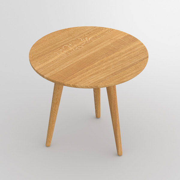 Massiver Couchtisch Rund AMBIO ROUND vitamin-design Maßgefertigt aus Massivholz von vitamin design