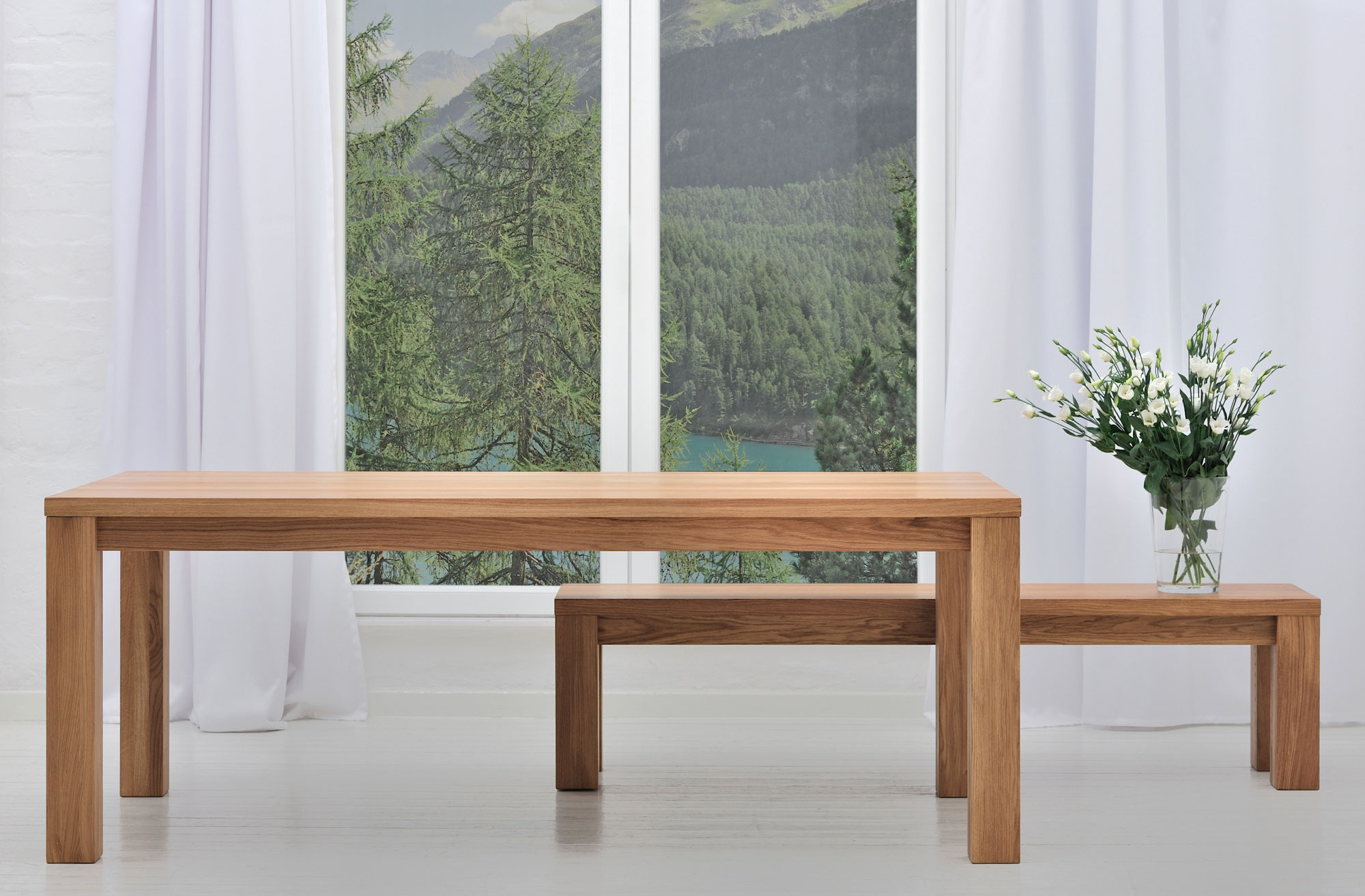 Esszimmertisch Massivholz CUBUS 4 B10X10 1728 Maßgefertigt aus Massivholz von vitamin design