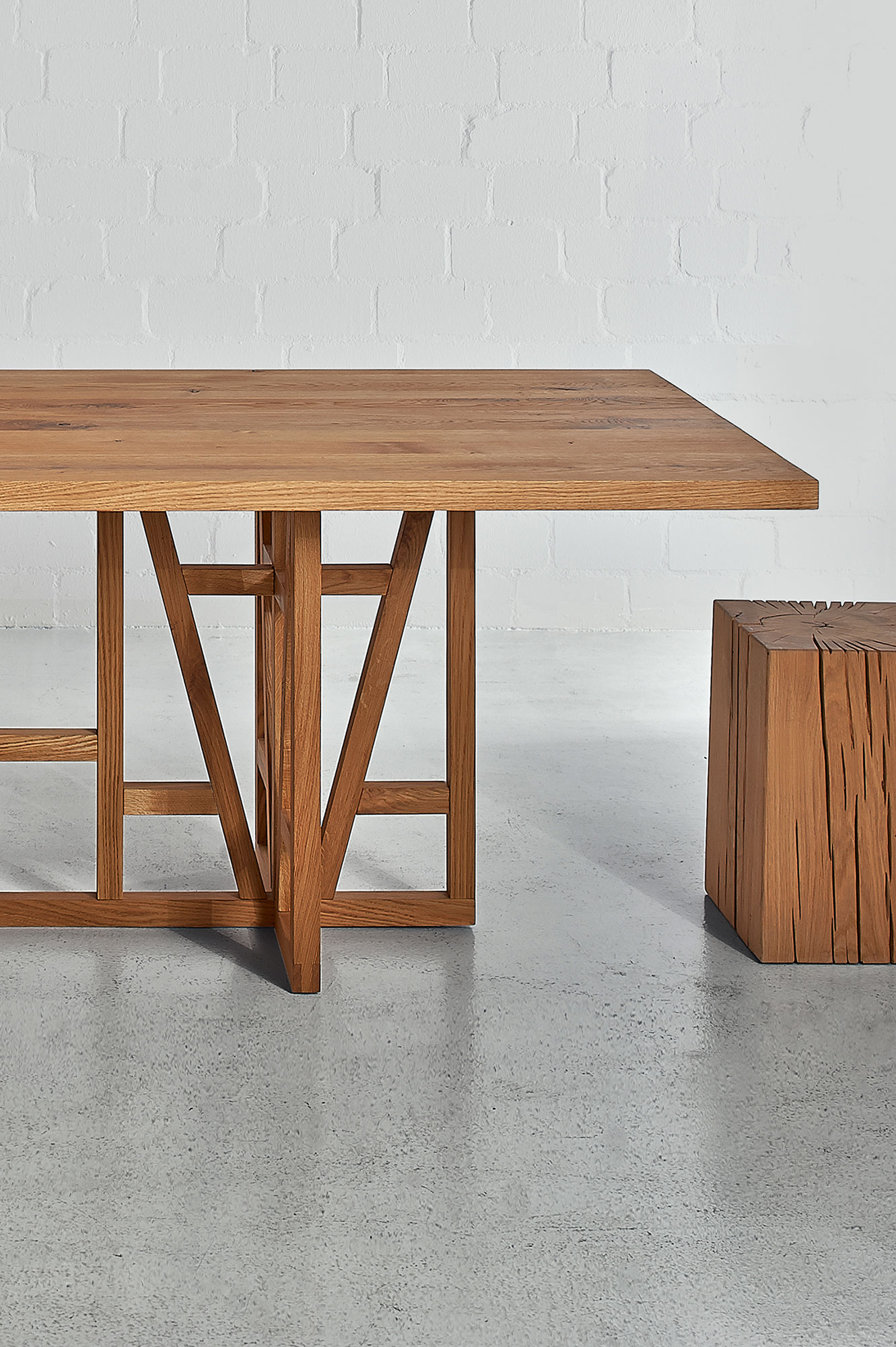 Designer Massivholz Esstisch FACHWERK 0037a2iia Maßgefertigt aus Massivholz von vitamin design