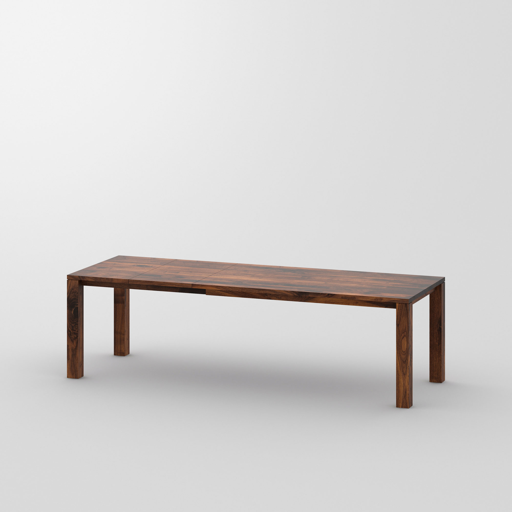 Ausziehbarer Massivholz Designtisch LIVING BUTTERFLY cam4 Maßgefertigt aus Massivholz von vitamin design