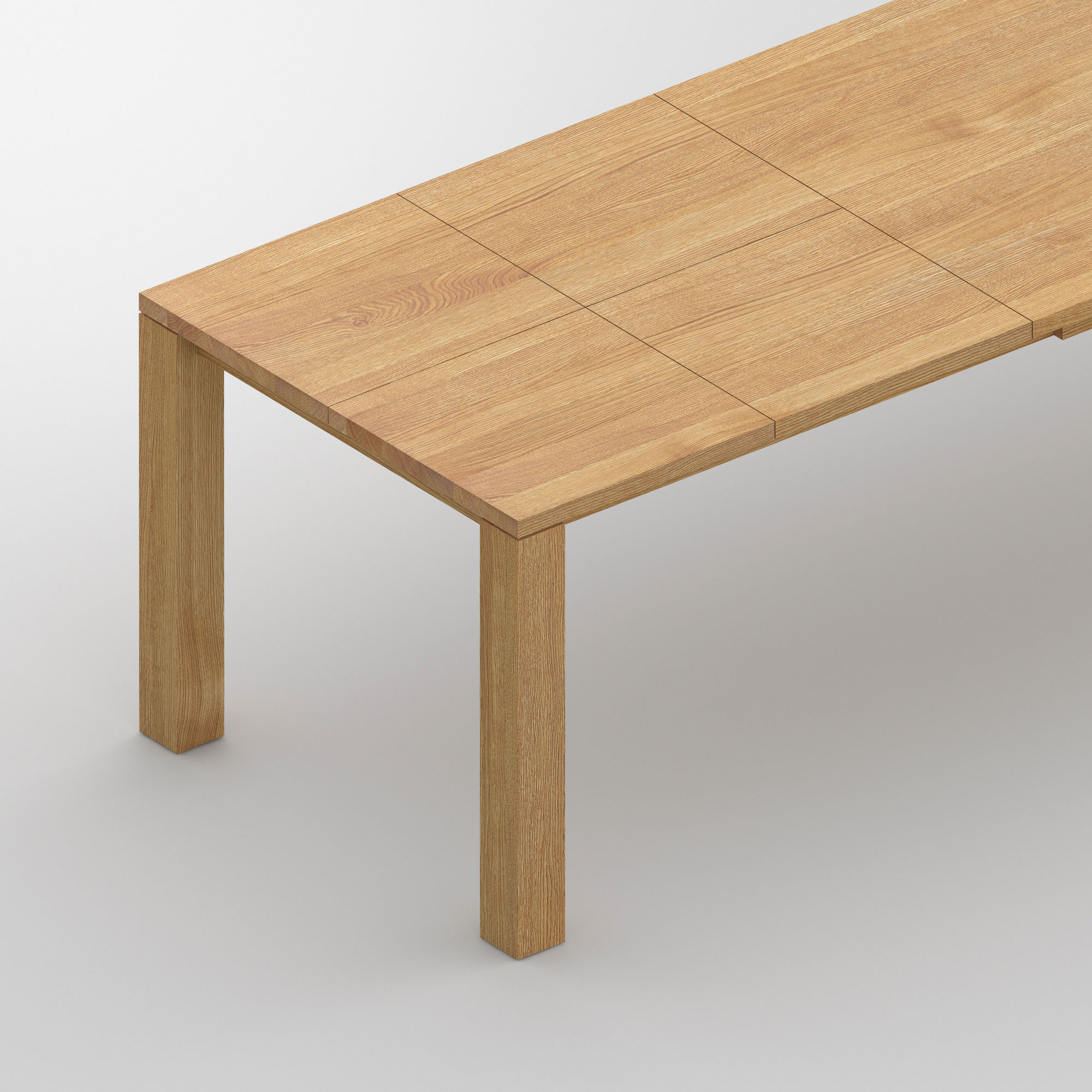 Ausziehbarer Massivholz Designtisch LIVING BUTTERFLY cam2 Maßgefertigt aus Massivholz von vitamin design