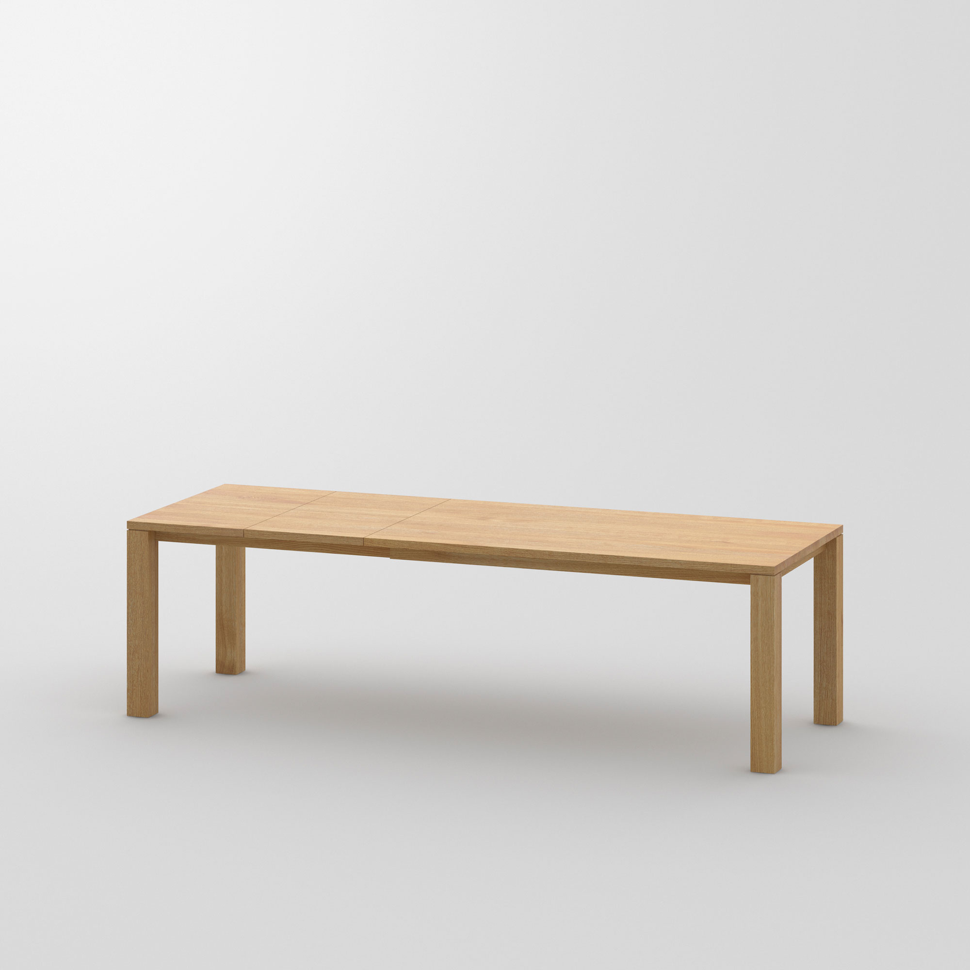 Ausziehbarer Massivholz Designtisch LIVING BUTTERFLY cam4 Maßgefertigt aus Massivholz von vitamin design