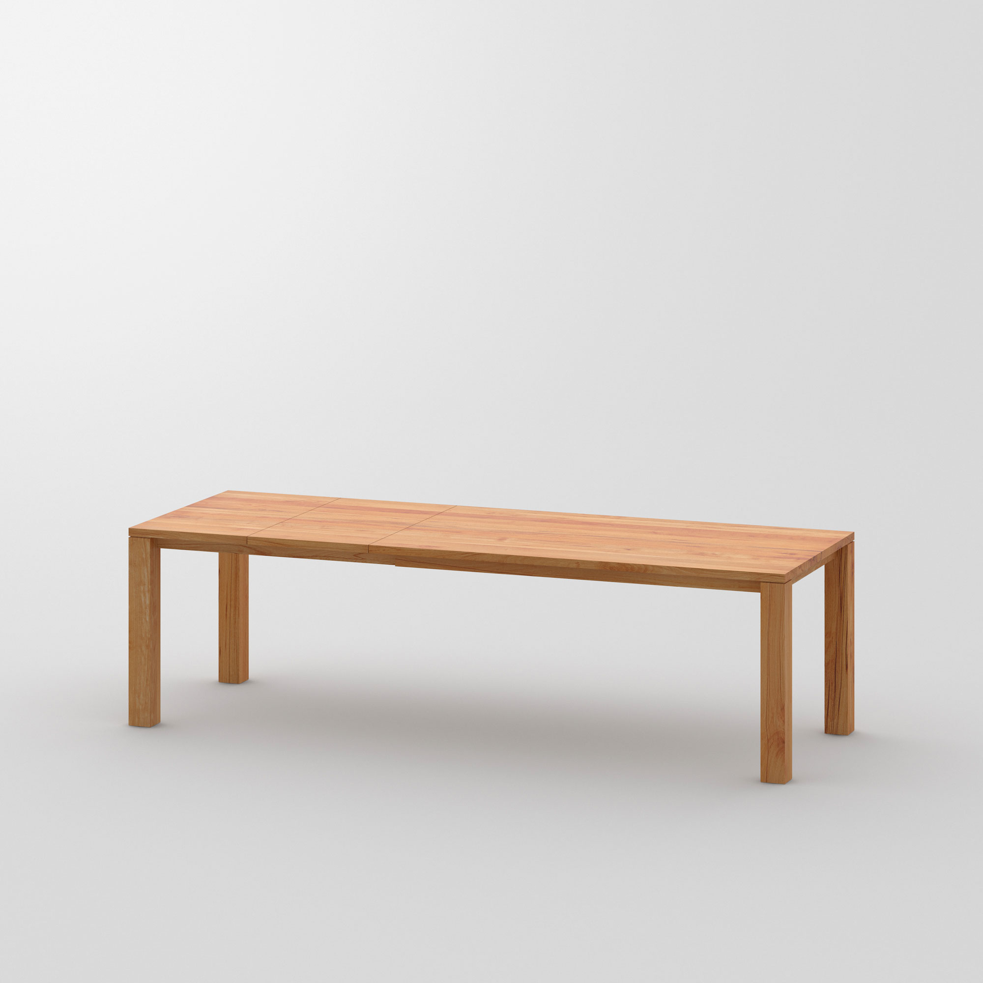 Ausziehbarer Massivholz Designtisch LIVING BUTTERFLY cam4 Maßgefertigt aus Massivholz von vitamin design