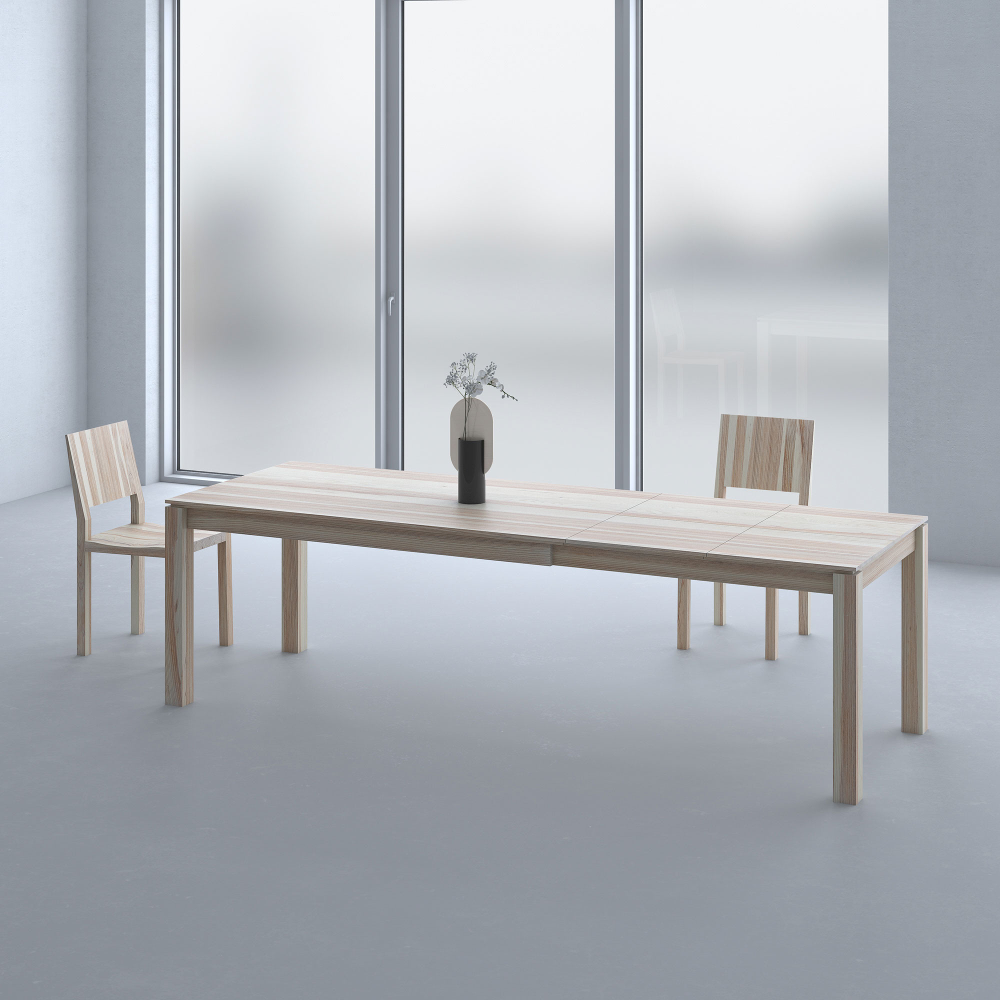Ausziehtisch Massivholz CONVERTO BUTTERFLY cam1 Maßgefertigt aus Massivholz von vitamin design