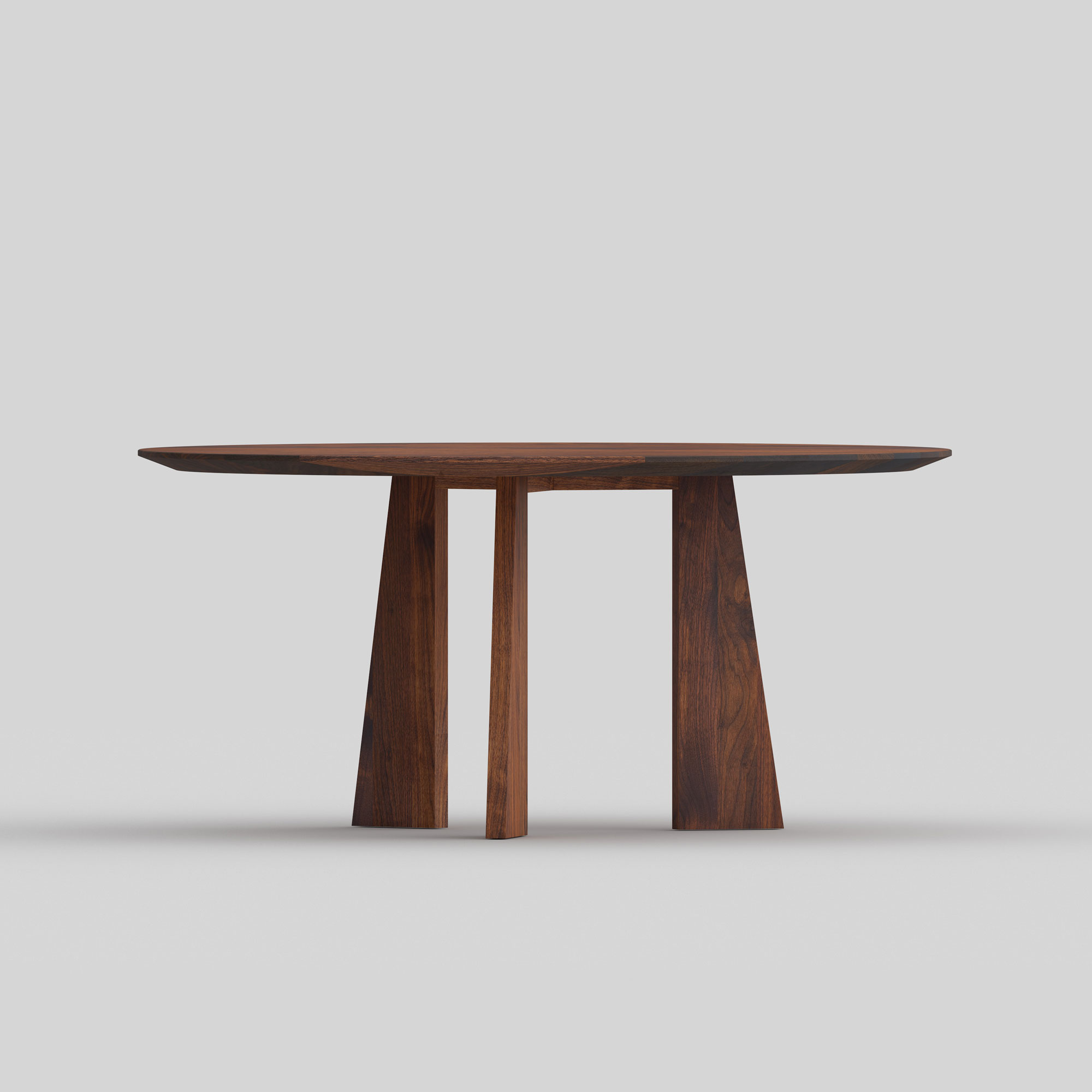 Runder Design Tisch PYLON ROUND cam1 Maßgefertigt aus Massivholz von vitamin design