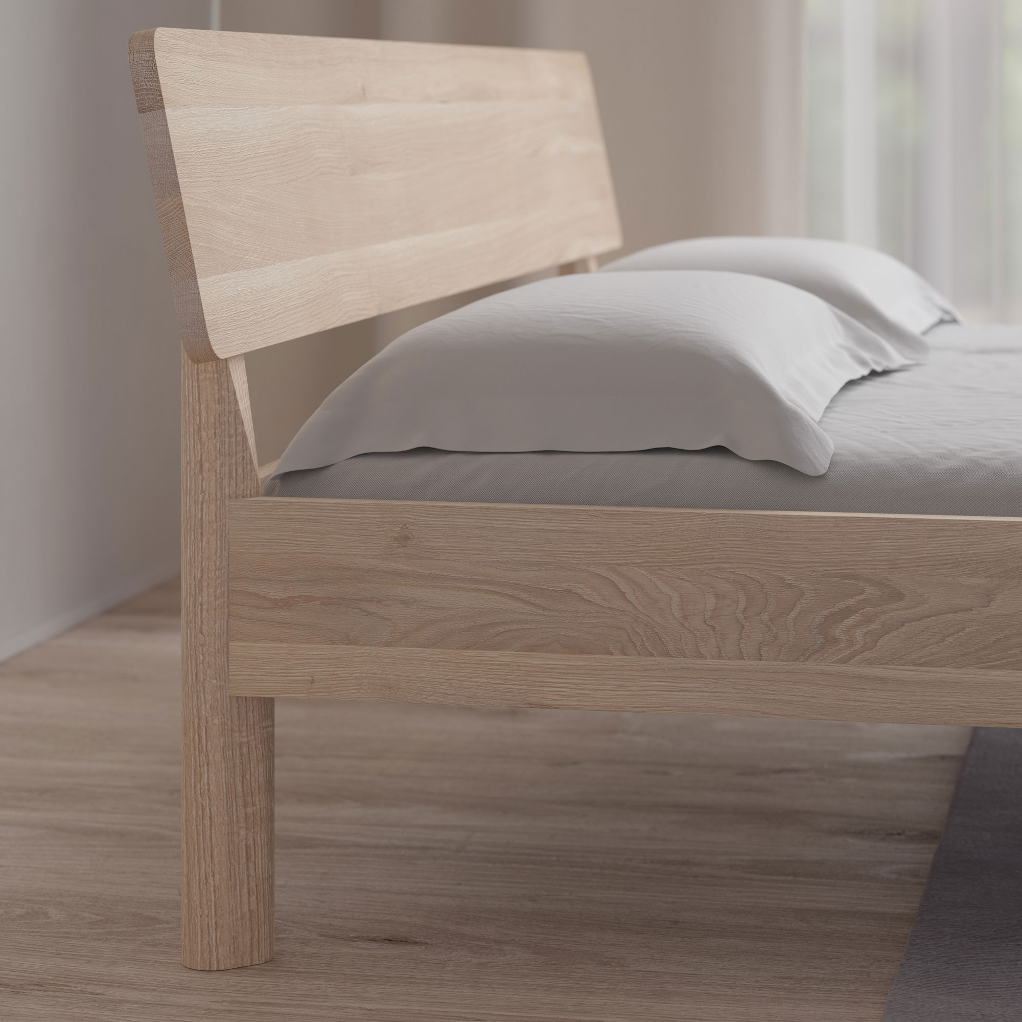 Weiche Form Bett MOLLIS cam3 Maßgefertigt aus Massivholz von vitamin design