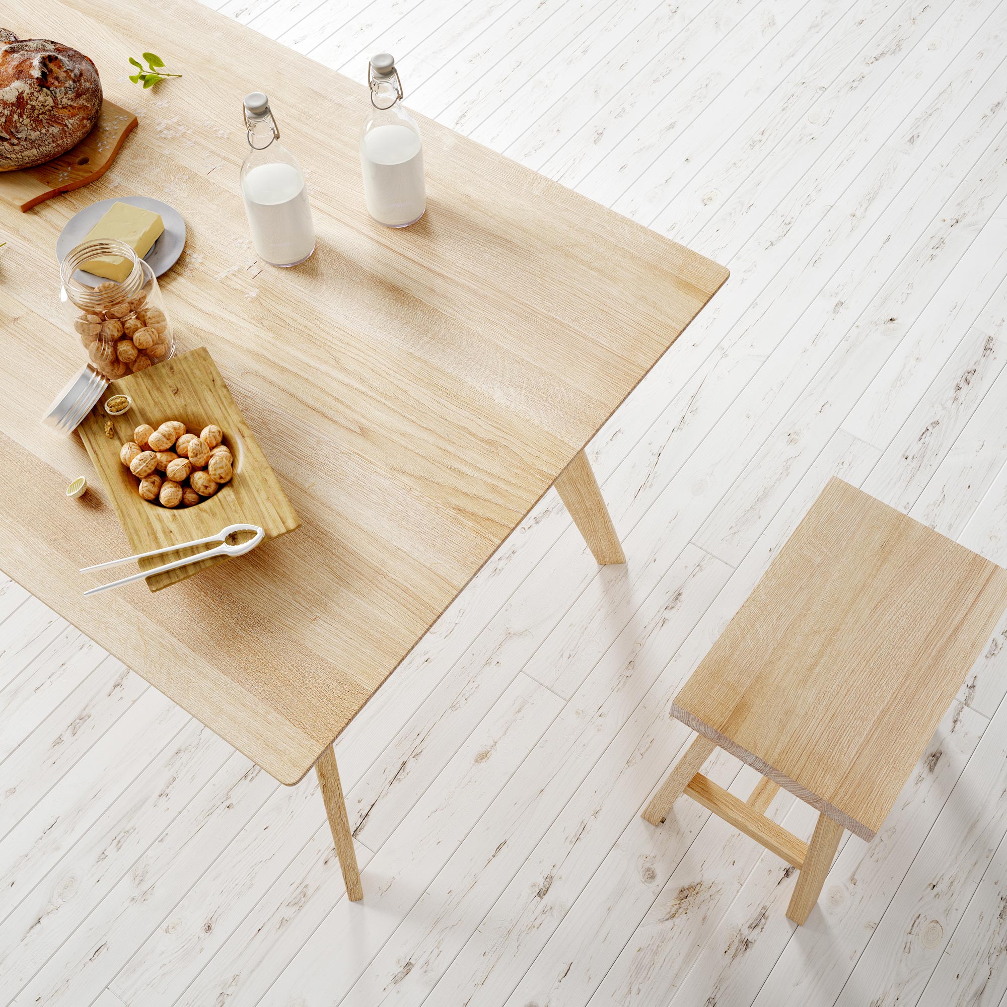 Filigraner Massivholz Esstisch CITIUS SOFT final1 Maßgefertigt aus Massivholz von vitamin design