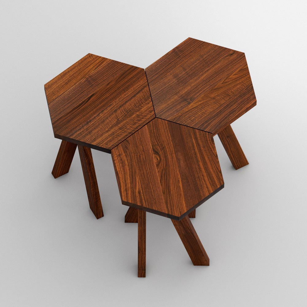 Designer Couchtisch ZIRKEL S cam3 Maßgefertigt aus Massivholz von vitamin design