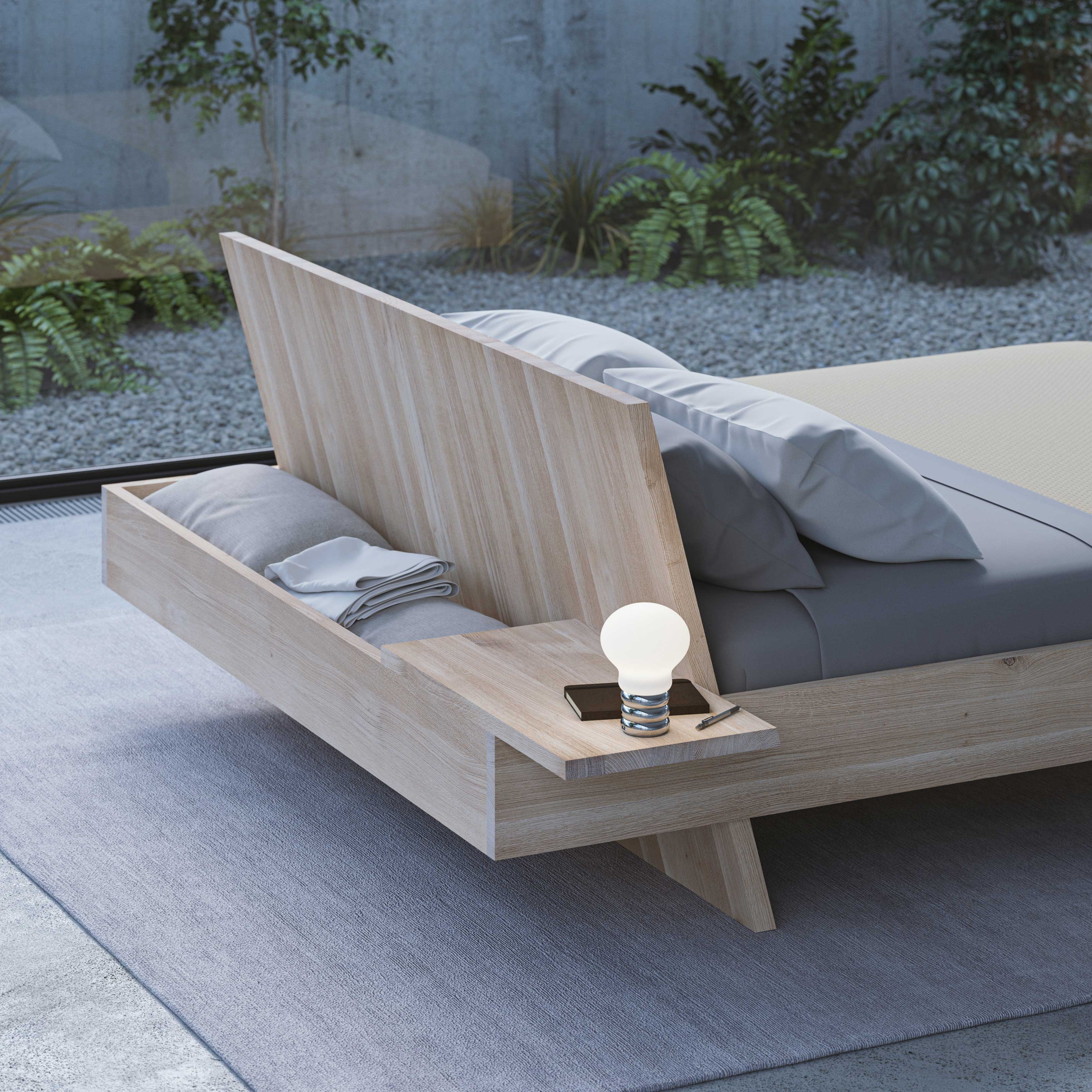 Design Massivholzbett SOMNIA cam99 Maßgefertigt aus Massivholz von vitamin design