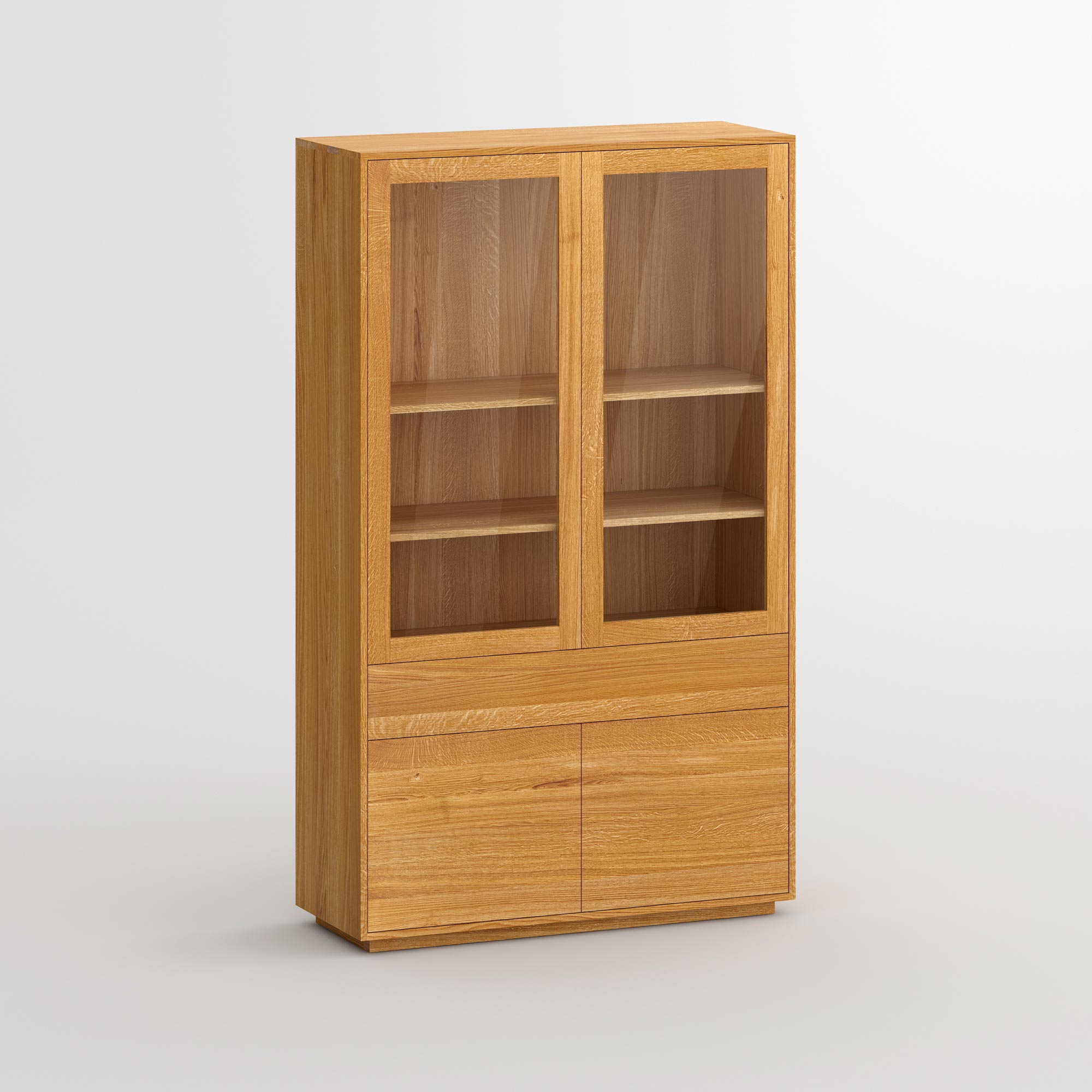 Designer Vitrine Kommode LINEA HI cam1 Maßgefertigt aus Massivholz von vitamin design