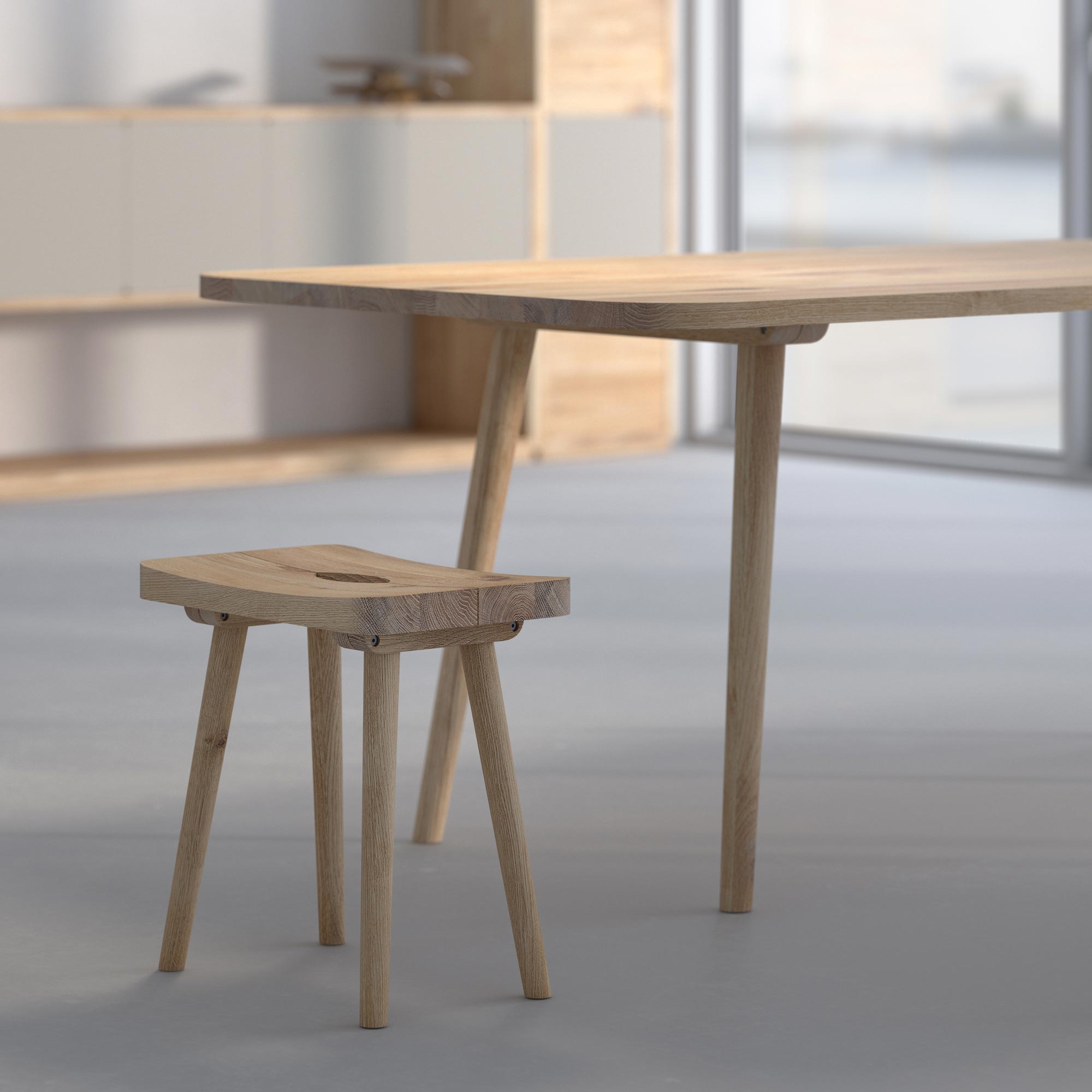 Holztisch Natur UNA cam3 Maßgefertigt aus Massivholz von vitamin design