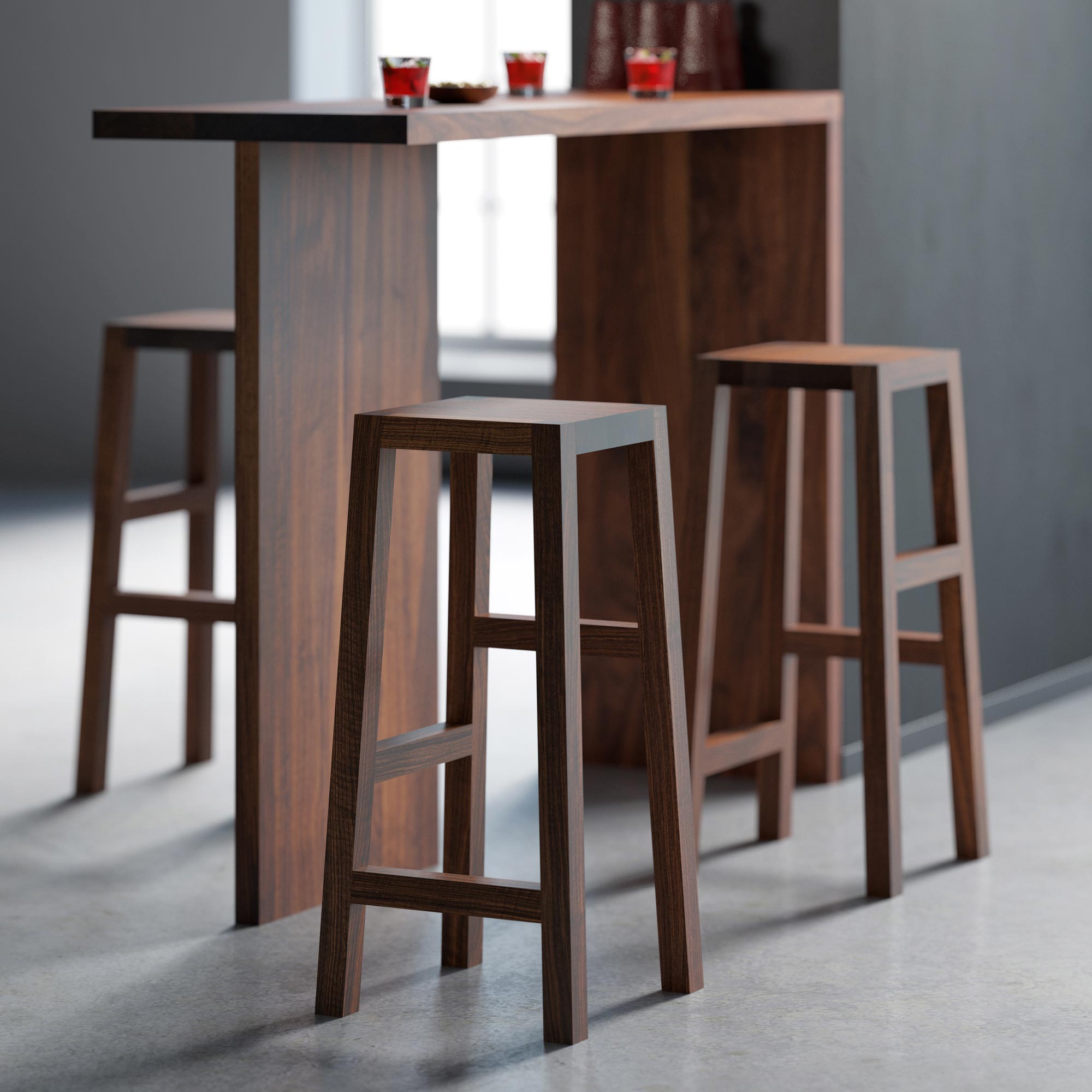 Massivholz Hocker TANTUM cam3 Maßgefertigt aus Massivholz von vitamin design